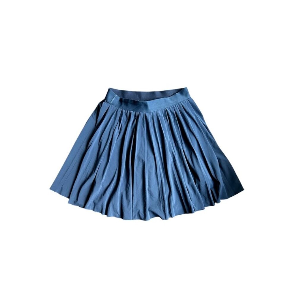 TNA TnaMove Navy Pleated Tennis Mini Skirt with Built in Shorts US L